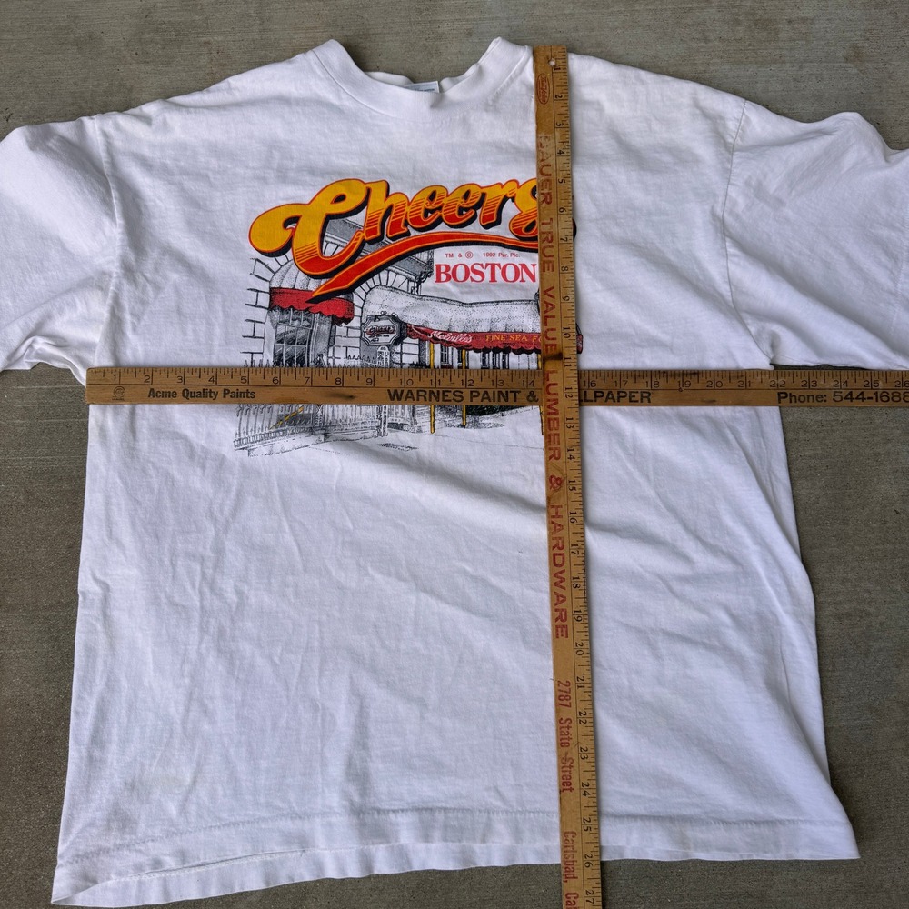Vintage 1992 Cheers Boston TV Show Graphic T-Shirt Tee Jays Made in USA XL White - Picture 4 of 6